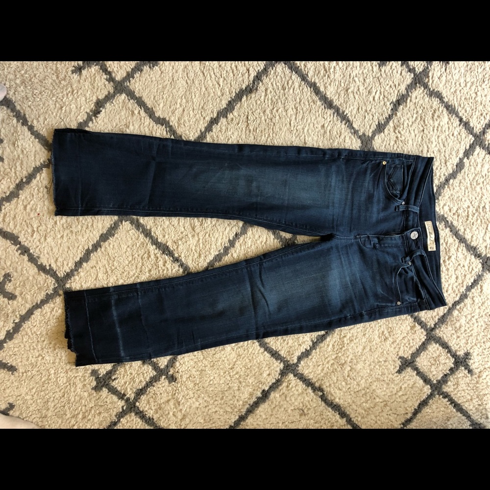 Cropped Fitted Flare Jeans
